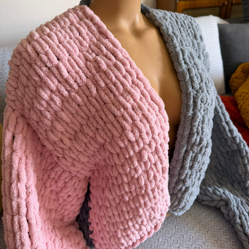 Oversized Chunky Chenille Knit Cardigan