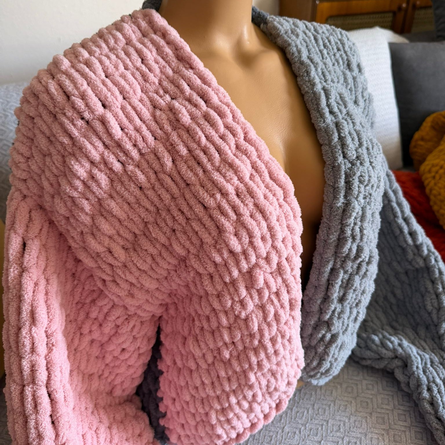Oversized Chunky Chenille Knit Cardigan