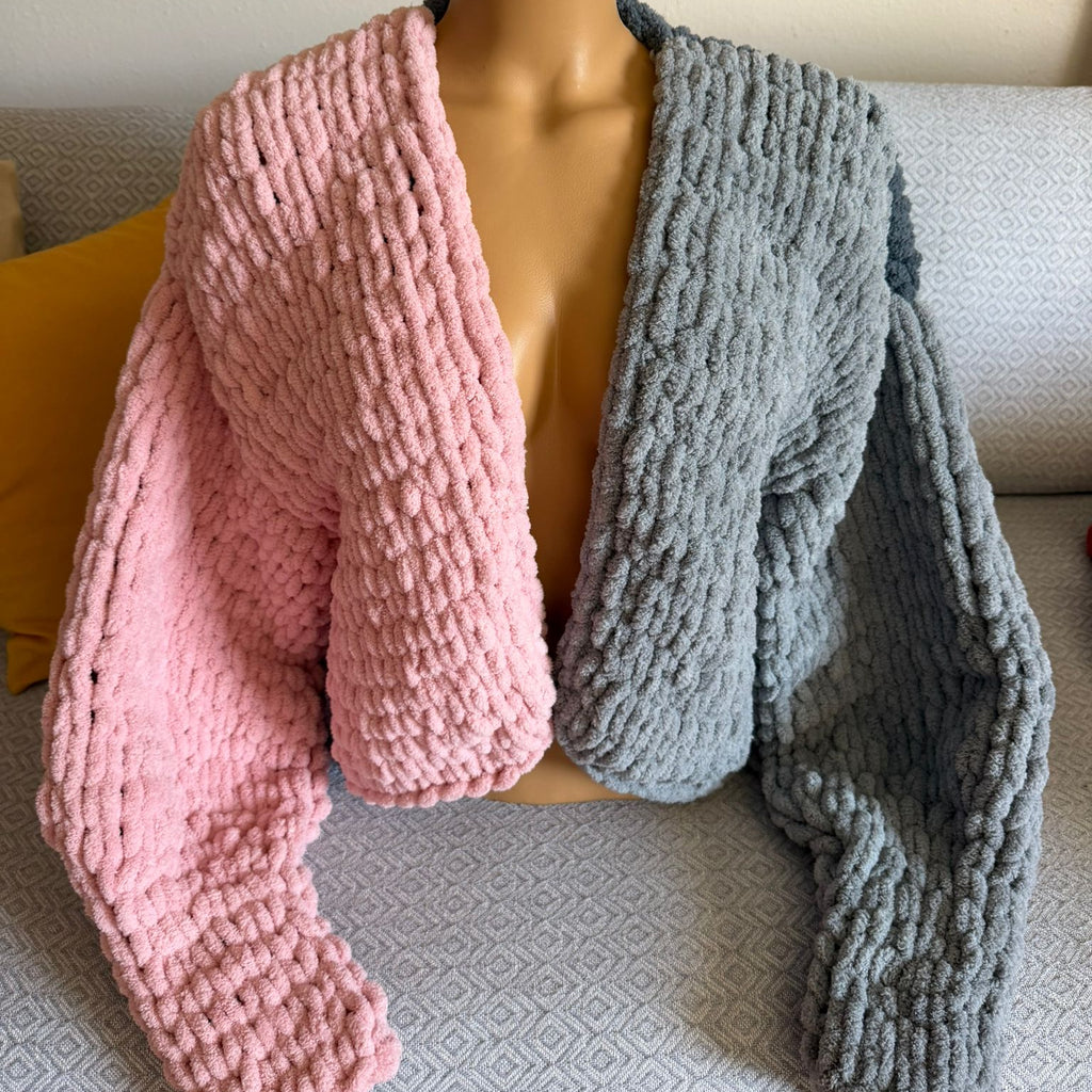 Oversized Chunky Chenille Knit Cardigan