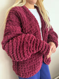 Chunky Chenille Knit Cardigan