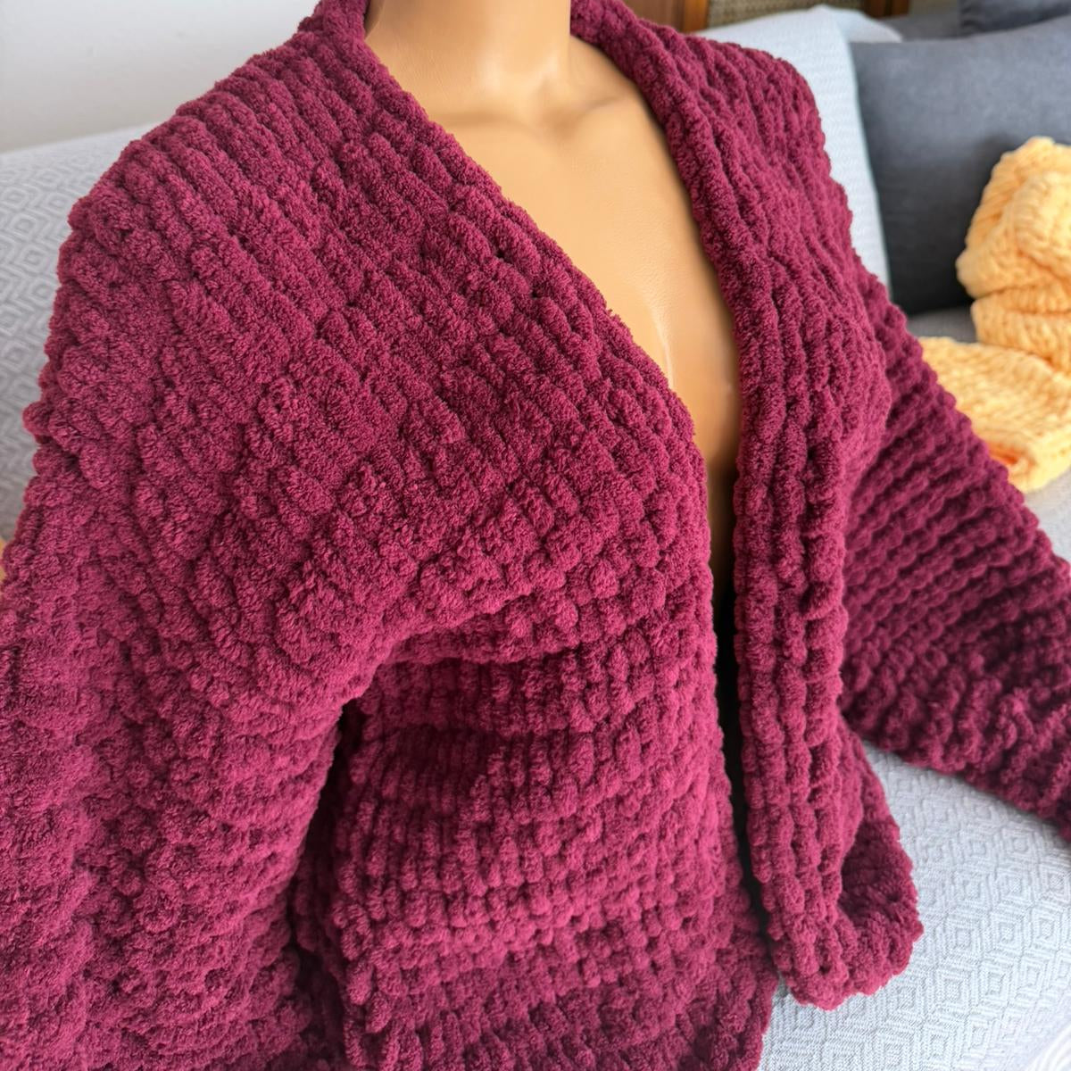 Chunky Chenille Knit Cardigan