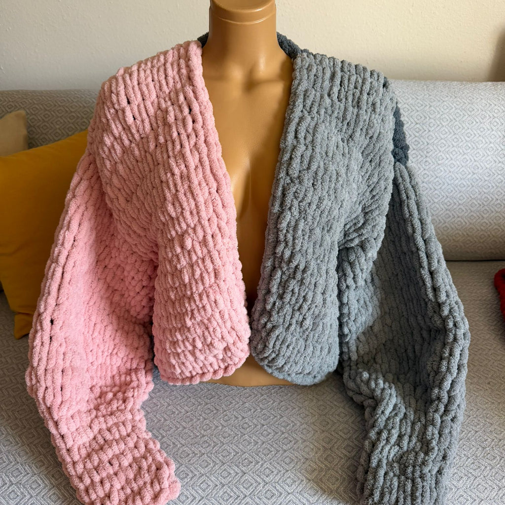 Oversized Chunky Chenille Knit Cardigan