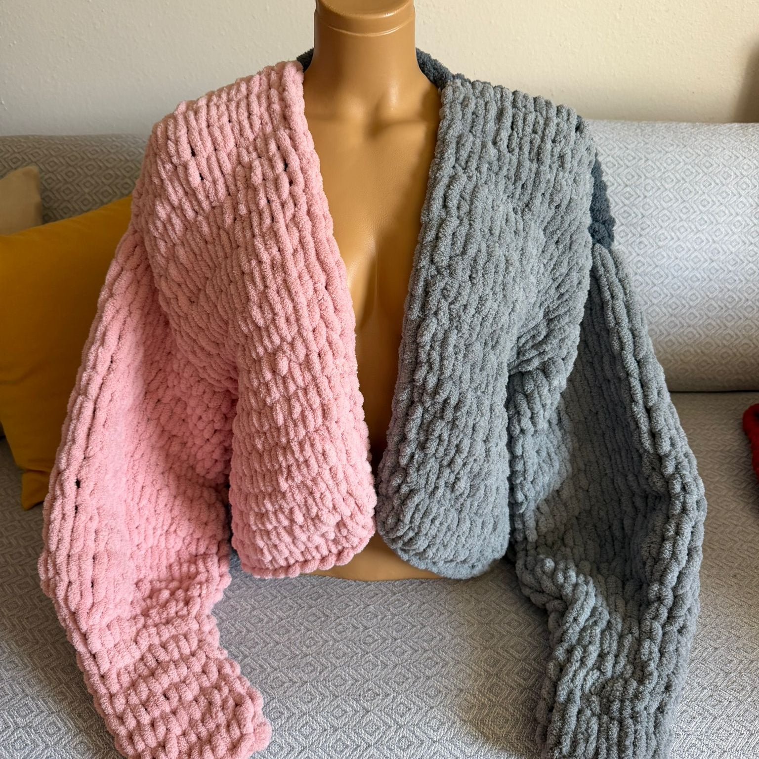 Oversized Chunky Chenille Knit Cardigan