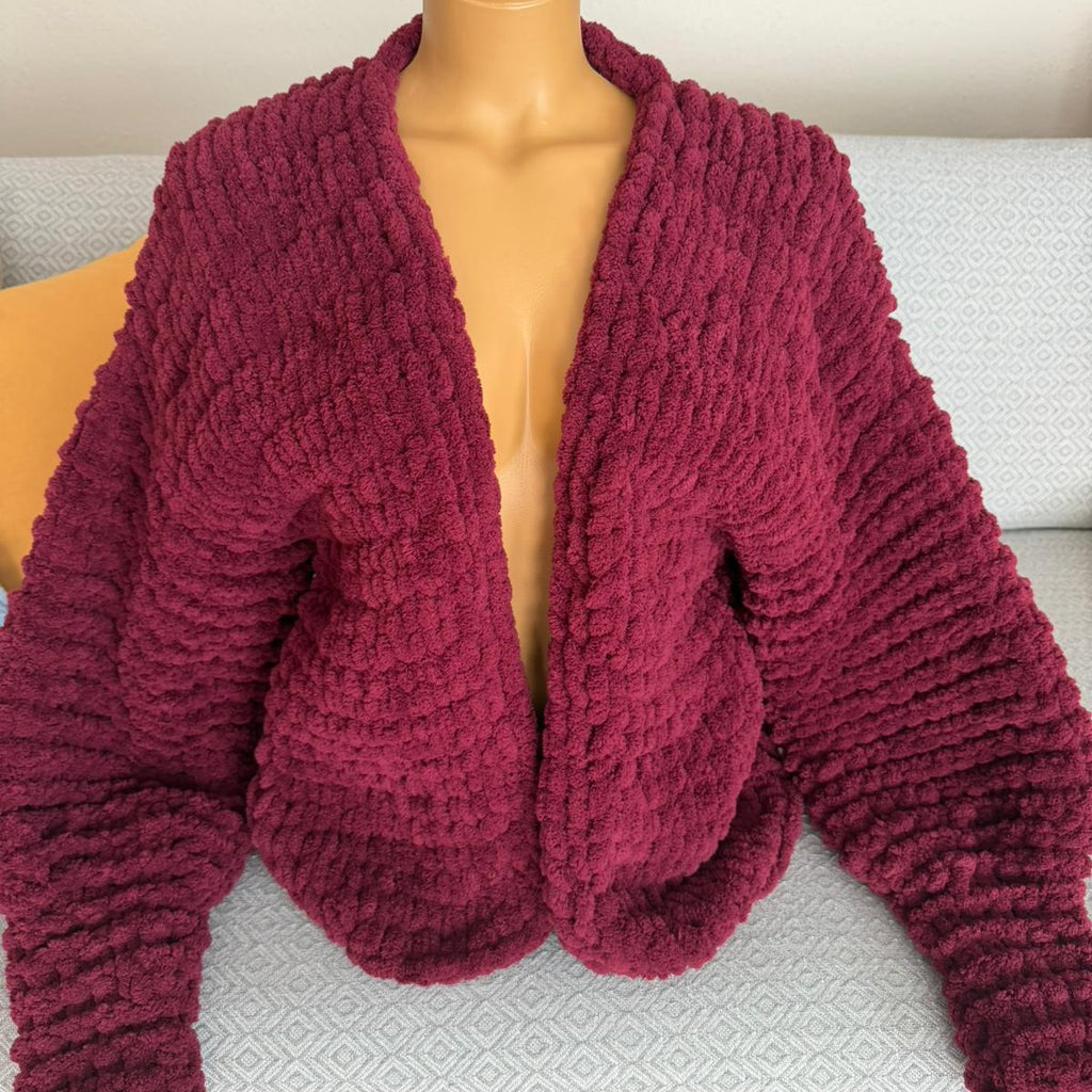 Chunky Chenille Knit Cardigan