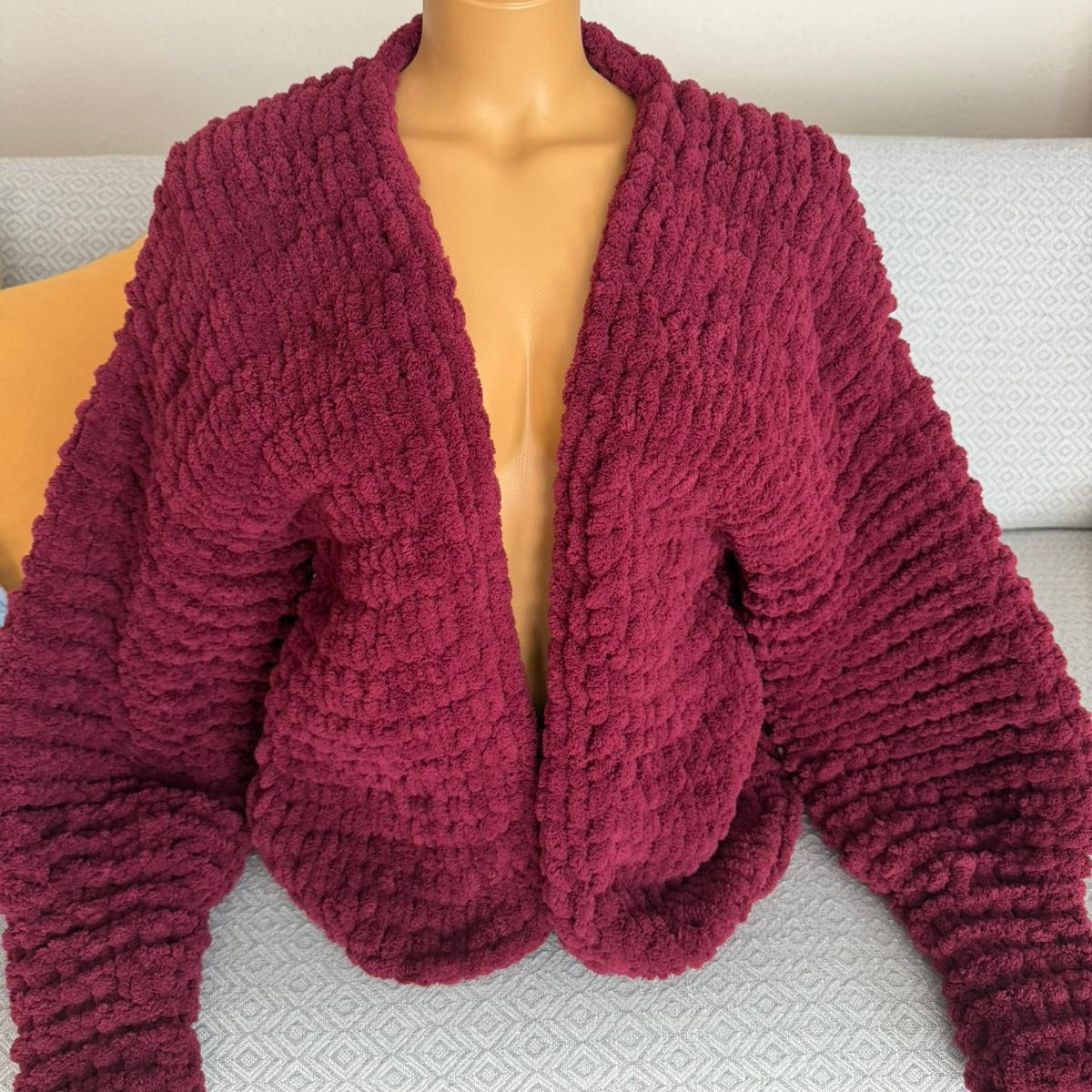 Chunky Chenille Knit Cardigan